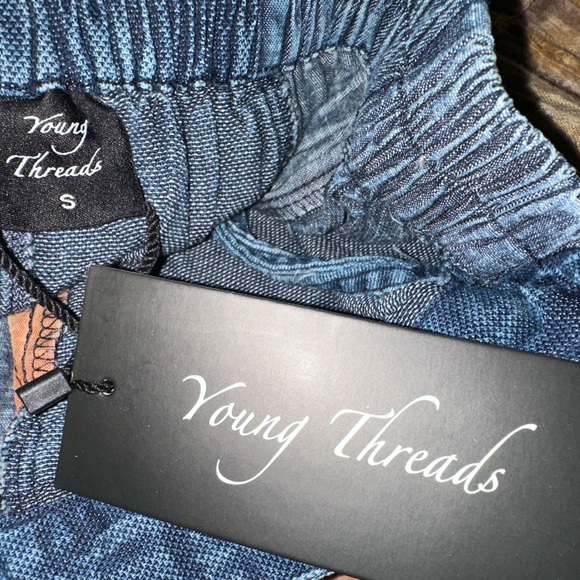 NWT Young Threads Bohemian Patchwork Maxi Skirt with Denim Waist - Picture 3 of 7